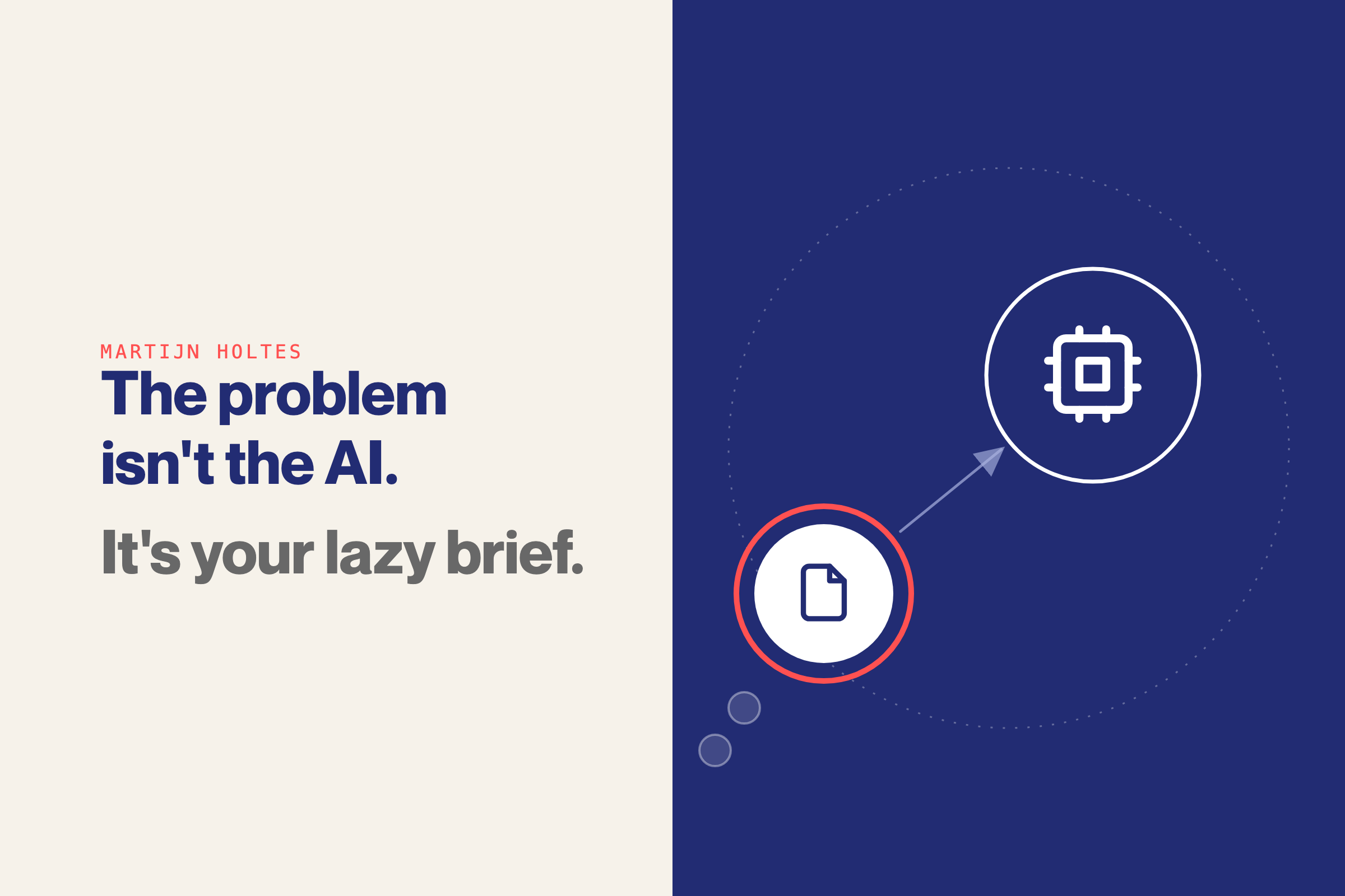The problem isn’t the AI. It’s your lazy brief.